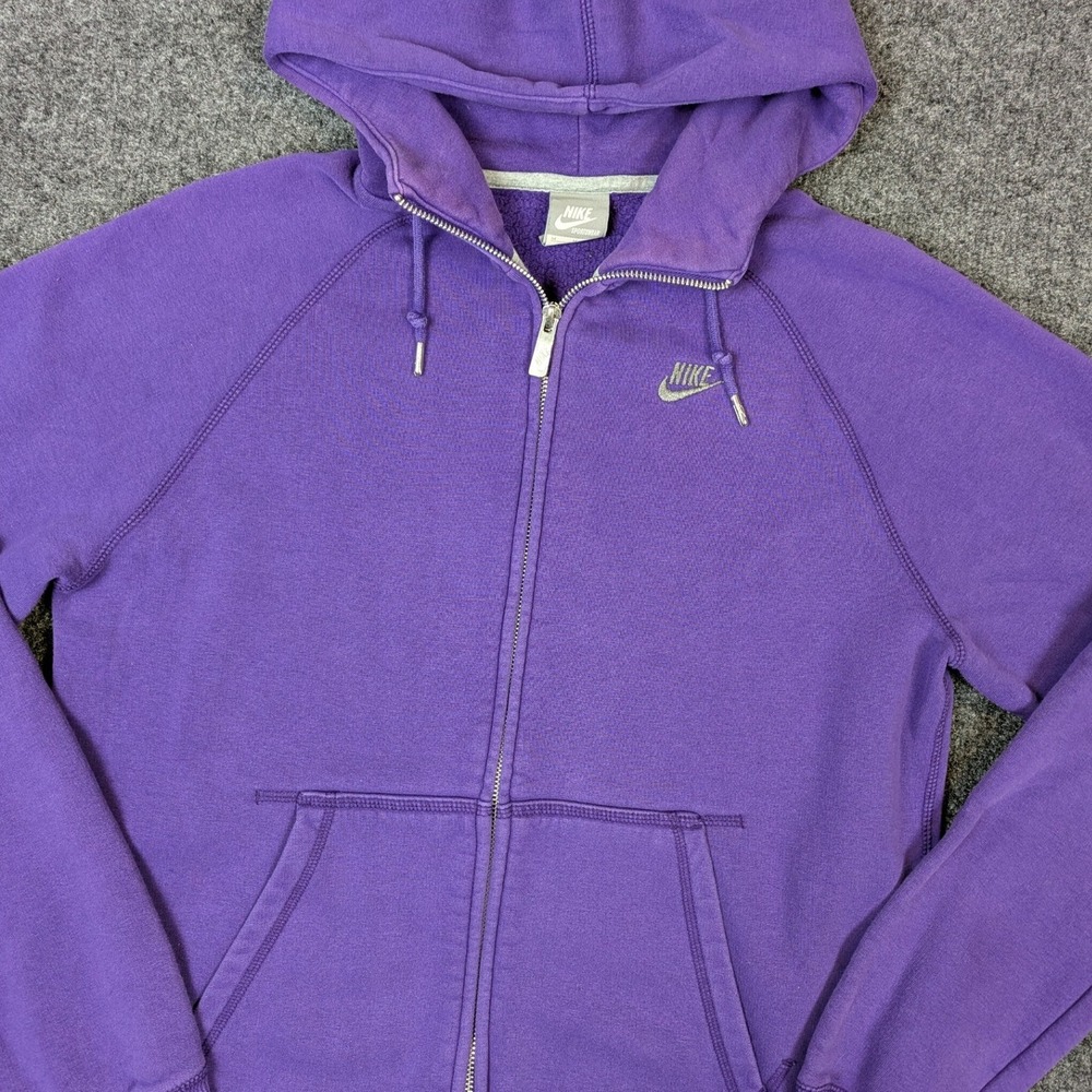 Nike Sportswear Women's Medium Purple Full Zip Hoodie Fleece Sweatshirt